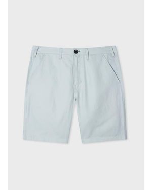 Paul Smith Light Piece-Dyed Cotton Linen Chino Shorts - Blue