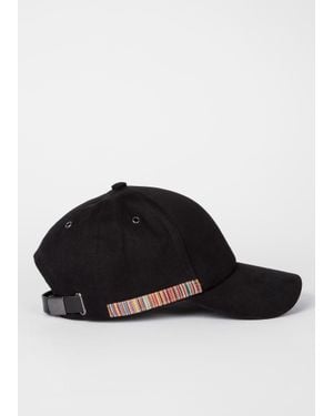 Paul Smith 'Signature Stripe' Trim Cotton Baseball Cap - Blue