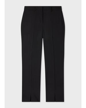 Paul Smith Wool Hopsack Tailored Trousers - Black