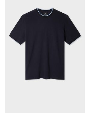 Paul Smith Cotton Jacquard T-Shirt - Blue