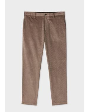 Paul Smith Taupe Cotton And Wool-Blend Corduroy Trousers - Brown