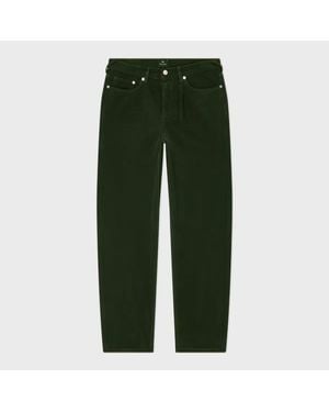 Paul Smith Relaxed-Fit Dark Pleat-Front Jeans - Green