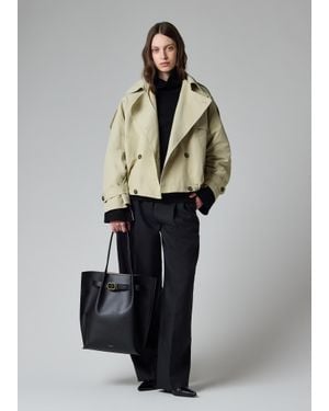 Paul Smith Stone Cropped Trench Jacket - Grey