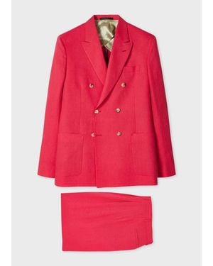 Paul Smith Fuchsia Linen Short Suit - Red