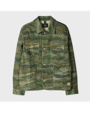 Paul Smith Khaki 'Mountain Camo' Field Jacket - Green