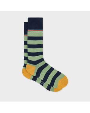 Paul Smith Block 'Signature Stripe' Socks - Blue