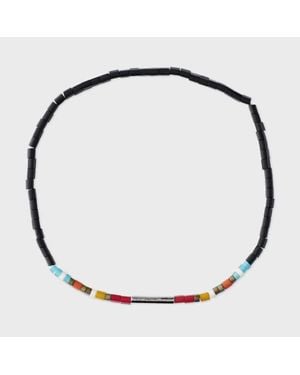 Paul Smith Stripe Flat Bead Bracelet - Metallic