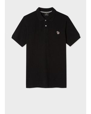 Paul Smith Cotton-Piqué Zebra Logo Polo Shirt - Black