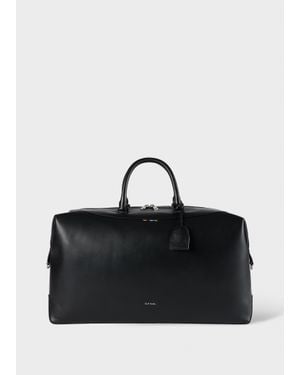 Paul Smith Signature Tab Leather Holdall - Black
