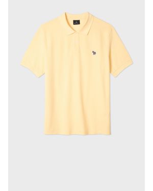 Paul Smith Pale Organic Cotton Zebra Polo Shirt - Yellow