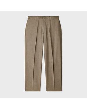 Paul Smith Relaxed-Fit Wool-Mohair Trousers - Natural