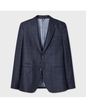 Paul Smith Check 'Silk Air' Blazer - Blue