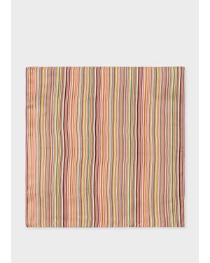 Paul Smith Signature Stripe Silk Pocket Square - Multicolour