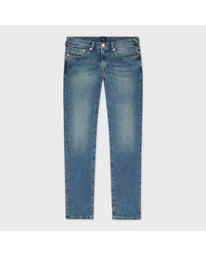 Paul Smith Tapered-Fit Antique-Wash Organic Vintage Stretch Jeans - Blue