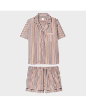 Paul Smith 'Signature Stripe' Short Pyjama Set - Multicolour
