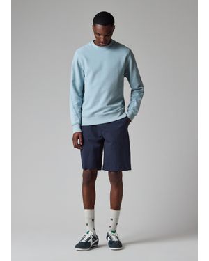 Paul Smith Stretch-Cotton Seersucker Shorts - Blue