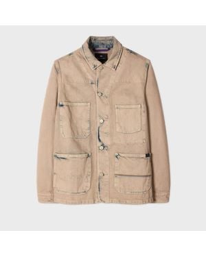 Paul Smith Bleach-Wash Denim Work Jacket - Natural