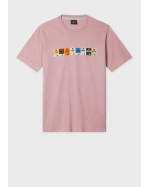 Paul Smith Powder 'Ticket Stubs' Print T-Shirt - Pink