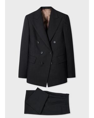 Paul Smith Slub-Wool Two-Piece Suit - Black