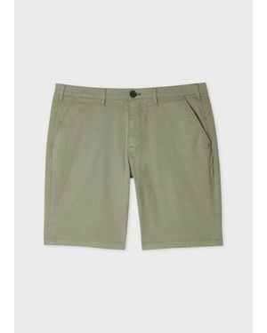 Paul Smith Khaki Organic Cotton-Twill Shorts - Green