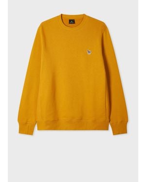 Paul Smith Mustard Organic Cotton Zebra Logo Sweatshirt - Yellow
