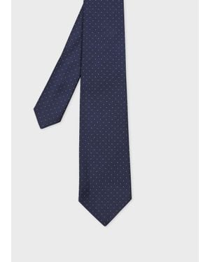 Paul Smith Silk Pin Dot Tie - Blue