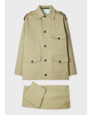 Paul Smith Stone Cotton Herringbone Co-Ord - Natural