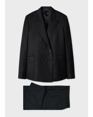 Paul Smith Wool-Blend Double-Breasted Two-Piece Suit - Black