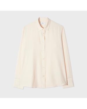 Paul Smith Cream Silk-Blend Shirt - Natural