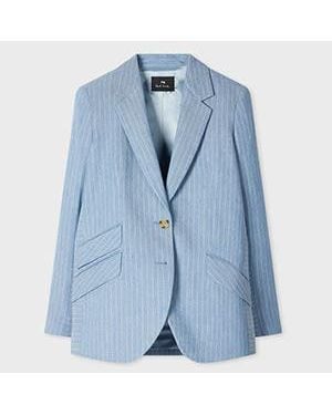 Paul Smith Light Pinstripe Blazer - Blue