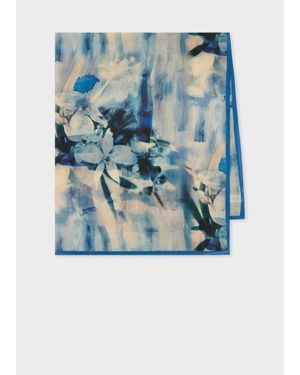 Paul Smith 'Painted Photograph' Scarf - Blue