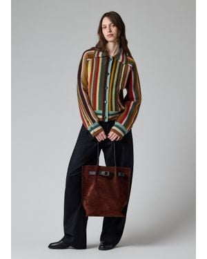 Paul Smith Wool-Cashmere Wide-Leg Trousers - Black