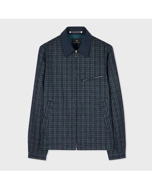 Paul Smith Recycled Wool-Blend Zip Jacket - Blue