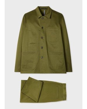 Paul Smith Khaki Cotton-Twill Co-Ord - Green