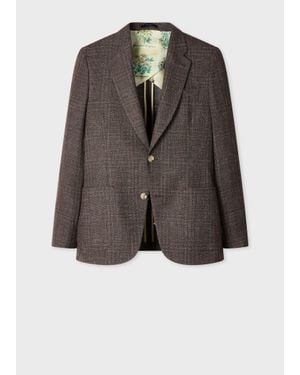 Paul Smith Check Wool Patch-Pocket Buggy-Lined Blazer - Grey