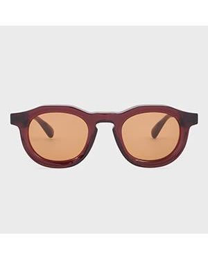 Paul Smith Transparent Burgundy 'Pedley' Sunglasses - Multicolour