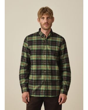 Paul Smith And Check Cotton Shirt - Green