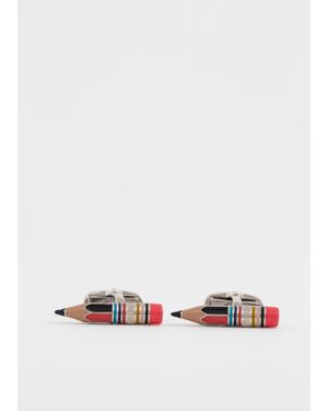 Paul Smith And Pencil Cufflinks - White
