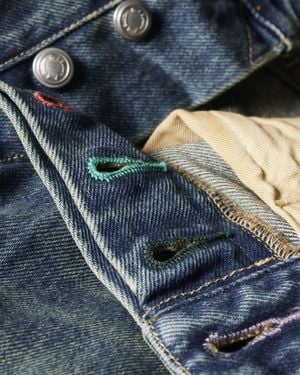 Paul Smith Straight-Fit 'Little Beasts' Embroidered Jeans - Blue