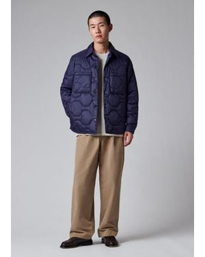 Paul Smith Packable Quilted Nylon Shirt Jacket - Blue