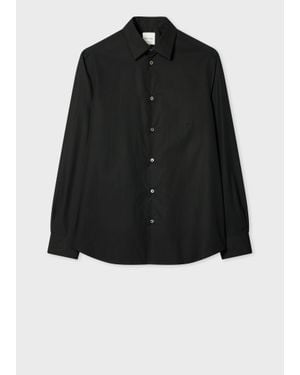 Paul Smith Slim-Fit Cotton Poplin Shirt - Black