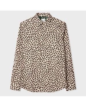 Paul Smith Slim-Fit 'Lips' Print Shirt - Black