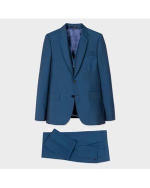 Paul Smith The Soho - Tailored-fit Indigo Wool-mohair Three-piece Suit - Blue