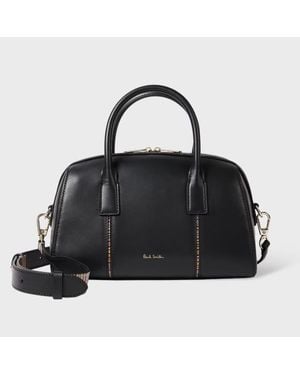 Paul Smith Small Leather 'Boston' Bag - Black
