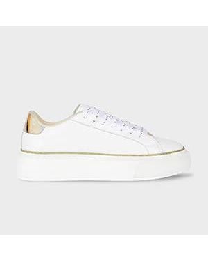 Paul Smith Leather 'Guppy' Platform Trainers - White