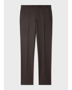 Paul Smith Slim-Fit Micro-Check Wool Trousers - Grey