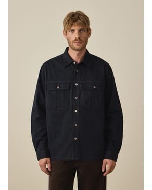 Paul Smith Cotton-Sateen Patch-Pocket Overshirt - Black