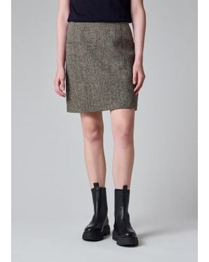 Paul Smith Herringbone Mini Skirt - Natural