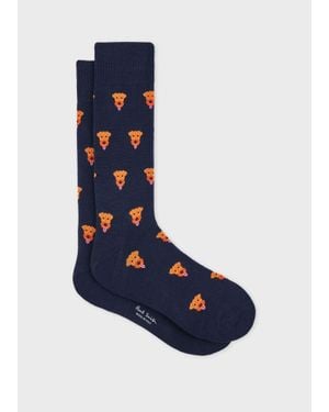 Paul Smith Cotton-Blend Dog Socks - Blue