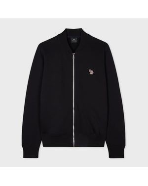 Paul Smith Mens Reg Fit Zip Bomber Zebra - Black